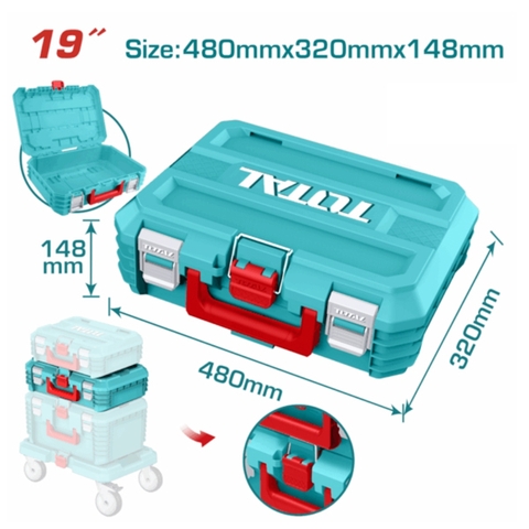 Hộp đựng đồ nghề xếp chồng 19inch (480 x 320 x 148 mm) Total TPBXS102