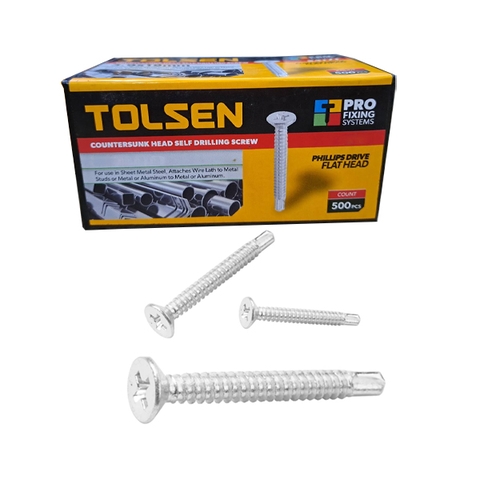 Hộp 500 cây vít lục giác khoan đầu chìm Tolsen