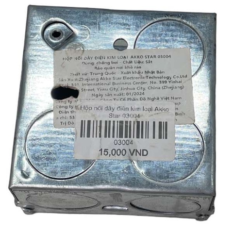 Hộp nối dây điên kim loại AKKO STAR 03004