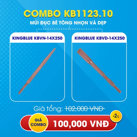 KB1123.10 - Combo đục SDS Kingblue KBVN-14X250 và KBVD-14X250X22