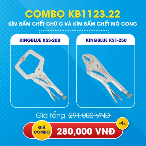 KB1123.22 - Combo 2 cây kìm bấm chết Kingblue KS3-208 và KS1-250