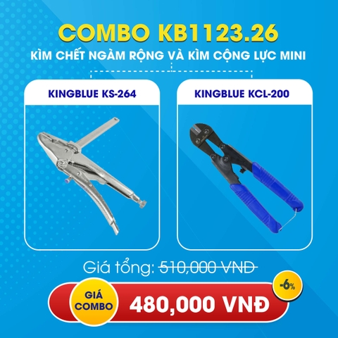 KB1123.26 - Combo kìm kẹp KS-264 và KCL-200 Kingblue