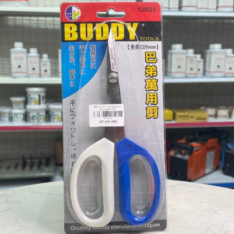 Kéo đa năng cán trắng xanh Buddy BC0033