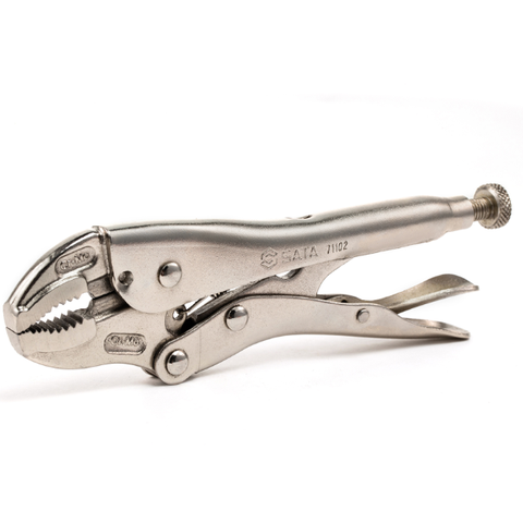 Kìm bấm chết mỏ cong 7inch Sata 71102 180mm