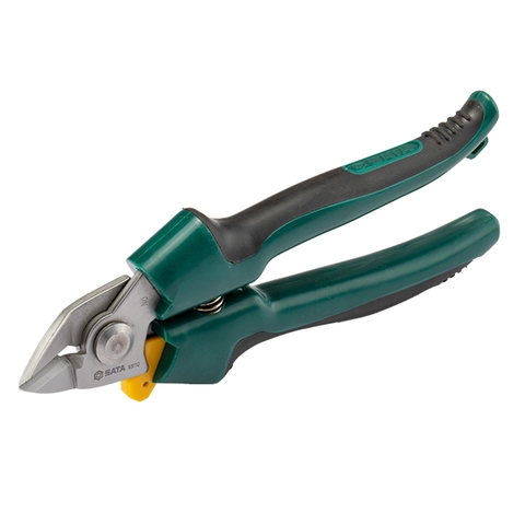 Kìm cắt dây điện mũi cong có lò xo 7inch Sata 93110