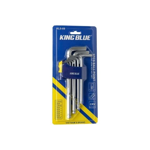 Bộ lục giác bi 1.5-10mm thép CR-V Kingblue KL5-09 chính hãng Kingblue - hình 2