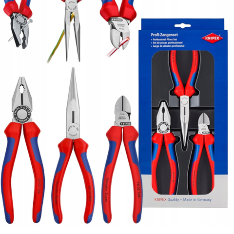 Bộ 3 kìm điện, cắt, nhọn chuyên dụng Knipex 00 20 11