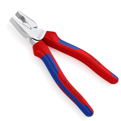 Kìm đa năng lưỡi cắt HRC 63, mạ chrome 200mm Knipex 02 05 200