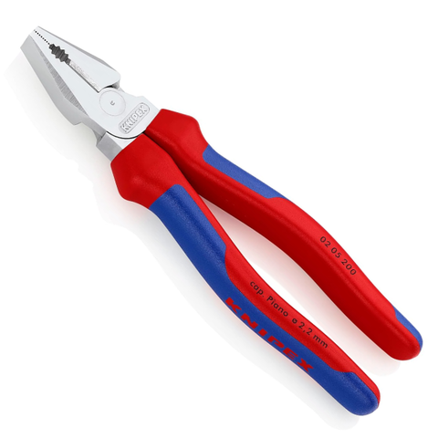Kìm điện đa năng lưỡi cắt HRC 63 dài 200mm Knipex 02 05 200