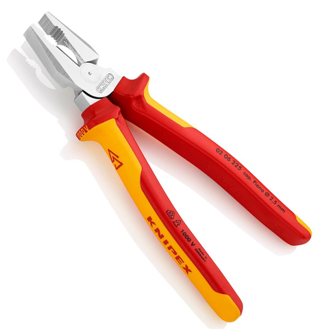Kìm đa năng lưỡi cắt HRC 63, cách điện 1000V Knipex 02 06 225