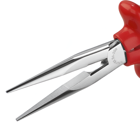 Kìm mũi nhọn đàn hồi mạ chrome 200mm, cán đúc cách điện 1000V Knipex 2617200