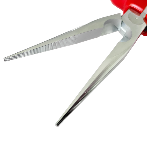 Kìm mũi nhọn đàn hồi mạ chrome 200mm, cán đúc cách điện 1000V Knipex 2617200