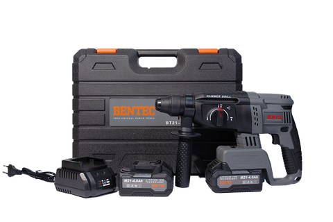 Máy khoan bê tông pin 21V (2pin 4Ah + 1 sạc)  Bentec BT21-26RHB