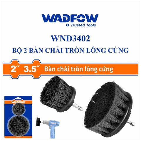 Bộ 2 bàn chải tròn lông thường WADFOW WND1401