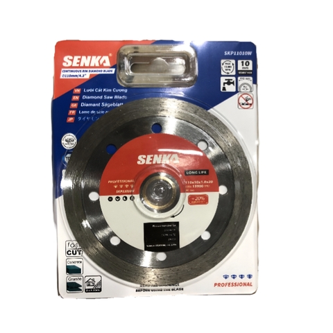 Lưỡi cắt gạch đá khối - Bê tông | Khía (Khô)- Liền (Ướt)Ø110*10*1. 8/ 20mm Senka SKP11010W