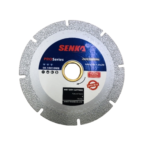 Lưỡi cắt gạch men CERAMIC/ Đá MARBLE/ Gốm Ø100*10*1. 2/ 20MM Senka SK-10010MB