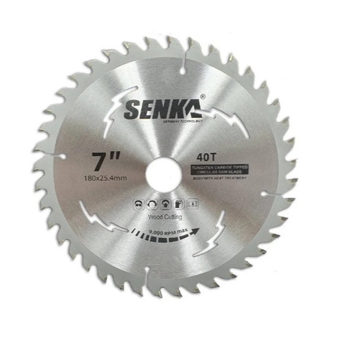 Lưỡi cưa gỗ có đinh 180mm 40 răng cốt 25.4mm Senka SKP18040W25N
