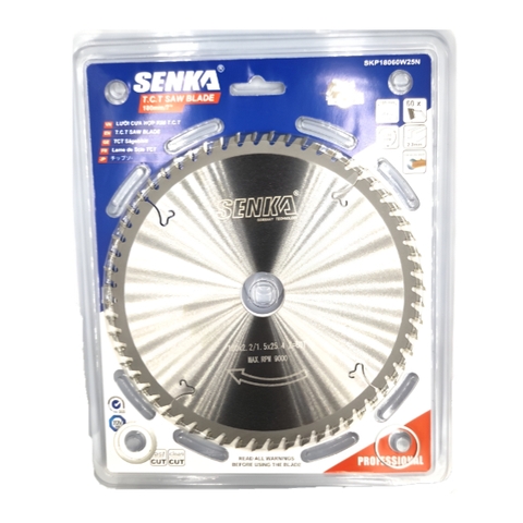 Lưỡi cưa gỗ có đinh 180mm 60 răng cốt 25.4mm Senka SKP18060W25N