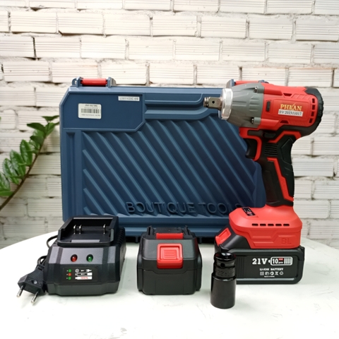 Máy bắn Bu lông pin 20v không than 350Nm Phi An PA-350N