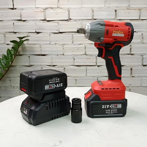 Máy bắn Bu lông pin 20v không than 350Nm Phi An PA-350N
