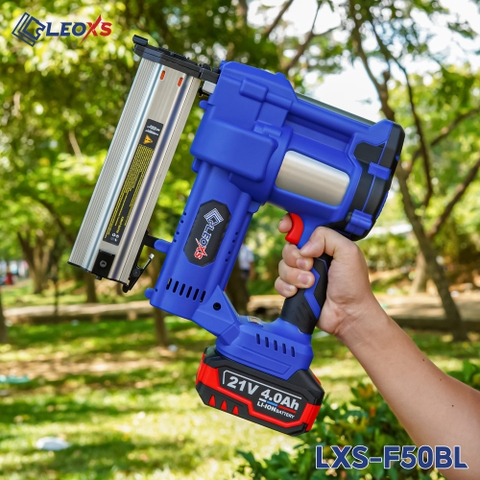Súng bắn đinh dùng pin không chổi than chân pin phổ thông Leoxs LXS-F50BL
