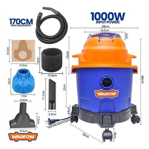 Máy hút bụi 1000W-10L Wadfow WVR1A10