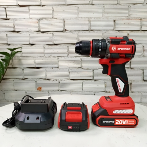 Máy khoan Pin 20V động lực 10mm (2 pin + 1 sạc) Sfunpro S20BL6810R.2