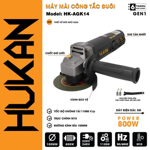 Máy mài công tắc đuôi dùng điện 800W Hukan HK-AGK14