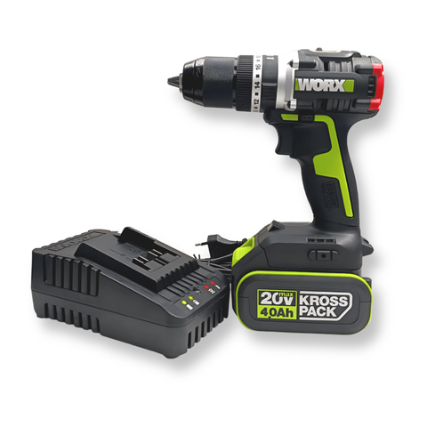 Máy khoan pin có búa 20V 60Nm Worx WU369.14.2B (1 pin 4Ah + sạc 2Ah)