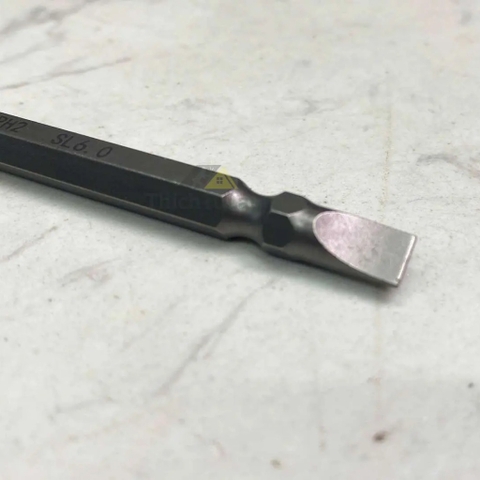 Mũi vít hai đầu SL6-PH2x110mm bằng thép S2 (vỉ 10 cái) Brosco BRPH2SL60C110