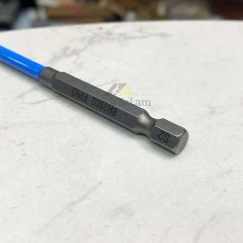 Mũi vít vặn ốc CB FPH3 x 110mm bằng thép S2 (vỉ 10 cái) Brosco BRE70FPH3110