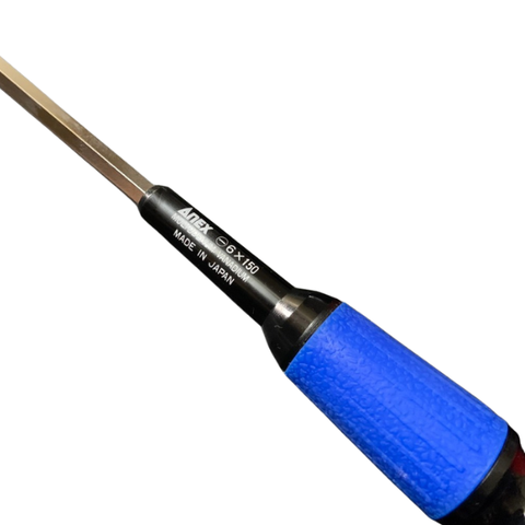 Tua vít dẹp 2 cạnh dài 100mm thân lục giác Anex No.3700-6x100