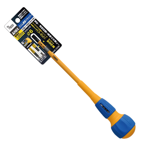 Tua vít dẹp 2 cạnh SL6 dài 150mm cách điện Anex No.7900-6x150