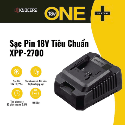 Đế sạc 18V tiêu chuẩn Kyocera XPP-2700