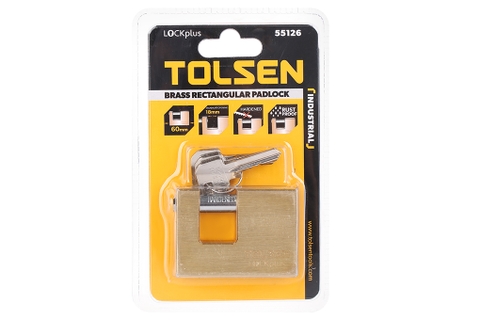 Ổ khóa đồng cầu ngang 60mm Tolsen 55126