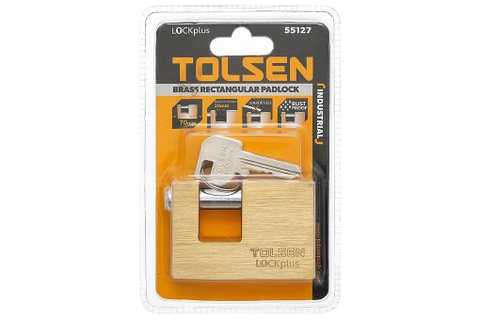 Ổ khóa đồng cầu ngang 70mm Tolsen  55127