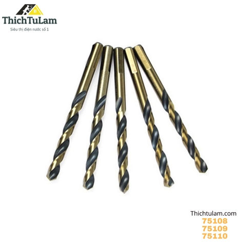 Mũi khoan sắt HSS vàng đen từ 2.5mm-3.2mm Tolsen