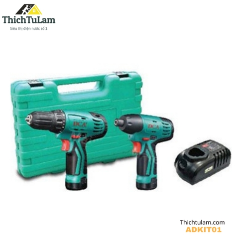 Combo máy khoan và bắt vít 12v DCA ADKIT01E