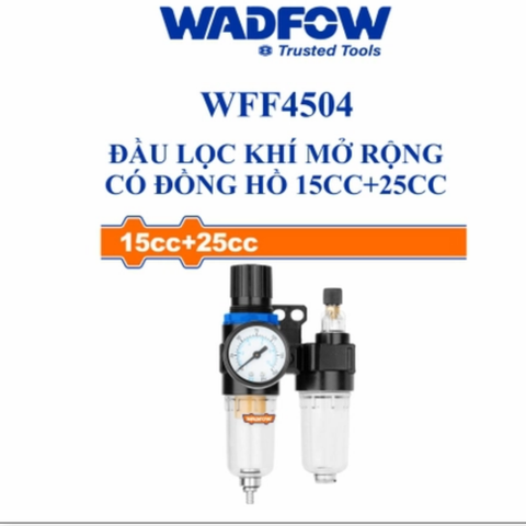 Đầu lọc khí mở rộng có đồng hồ 15cc+25cc Wadfow WFF4504