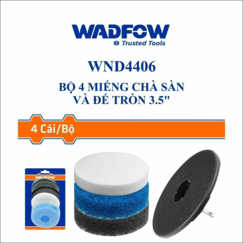 Bộ 4 miếng đế chà nhám 3.5inch Wadfow WND4406