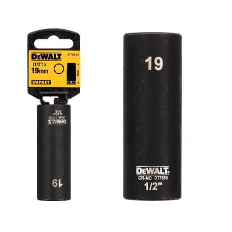 Đầu tuýp đen 19mm 1/2inch Dewalt DT7553-QZ