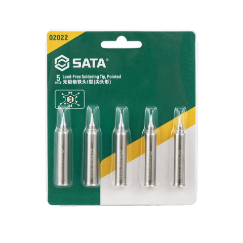 Bộ mỏ hàn 1 mũi nhọn (bộ 5 cái) Sata 02022