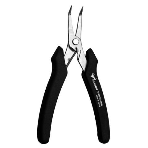 Kìm mỏ nhọn mũi cong 144mm không gỉ Tsunoda SBP-140