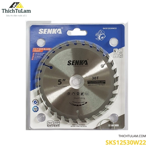 Lưỡi cưa gỗ 125mm 30R phổ thông Senka SKS12530W22