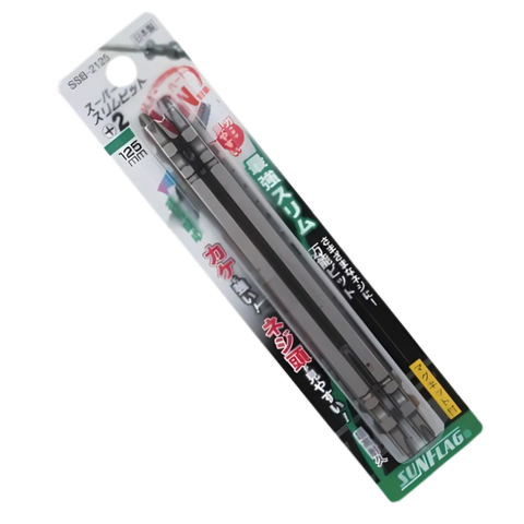 Bộ mũi bắn vít PH2 4 cạnh dài 125mm (#2X125) Sunflag SSB-2125