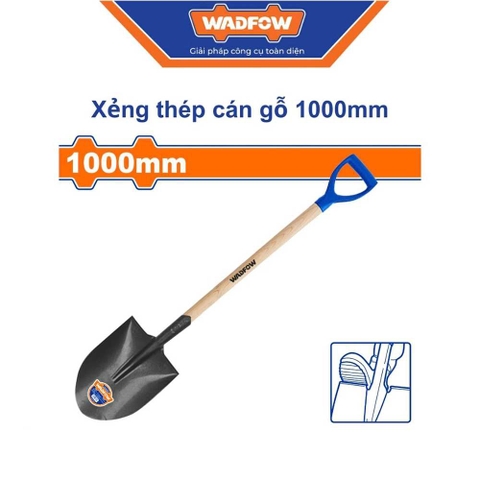 Xẻng thép cán gỗ 1000mm Wadfow WSE1327