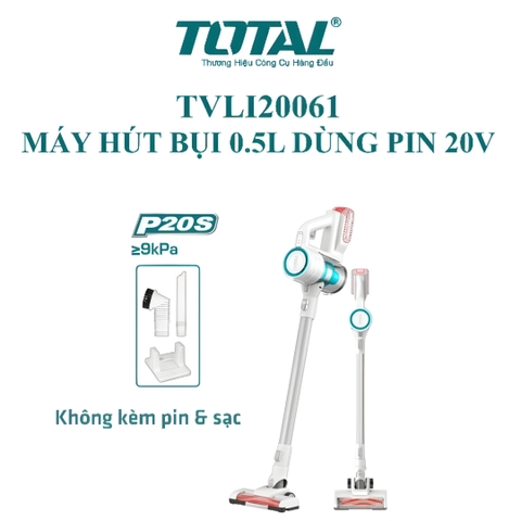 Thân máy hút bụi 0.5L dùng pin Lithium-Ion 20V  Total TVLI20061