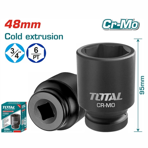 Đầu tuýp tác động 3/4inch 48mm TOTAL THHISD3448L