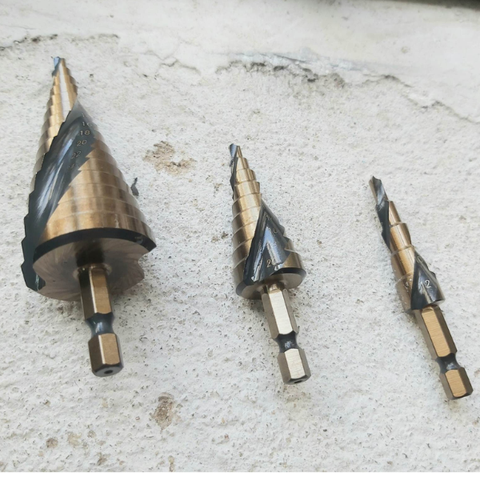 Bộ 3 mũi khoan tháp từ 4-12mm, 4-20mm và 4-32mm Senka 4122032SD
