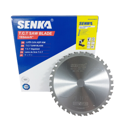 Lưỡi cưa hợp kim Senka 165mm 34 răng cốt 20mm, MAX 5.500RPM SKI16534M20